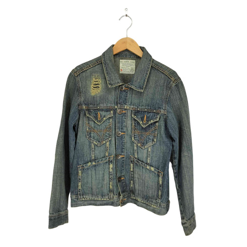 big shark jeans クラック加工デニムジャケットY2K メンズ  M